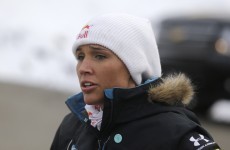 Track star Lolo Jones looked completely petrified on her bobsled competition debut