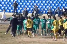VIDEO: Players and fans attack a referee during a football game in Tajikistan