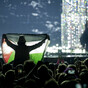 Pro-Palestinian protest during Israeli Eurovision act at afternoon rehearsal performance