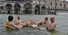 Pics: Venice may be flooded, but that's not stopping this lot