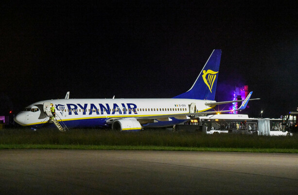 Ryanair flight makes emergency landing in Germany after nine injured in heavy turbulence
