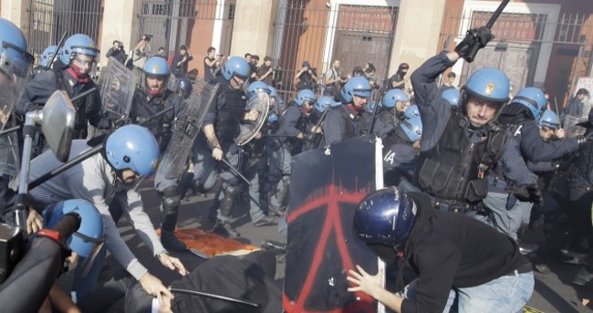 Clashes erupt in Europe anti-austerity protests