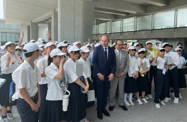 During a reflective day in Hiroshima, the Taoiseach is reminded it's a small world