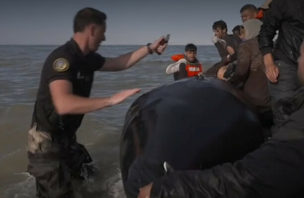 French police puncture UK-bound migrant boat as Starmer backs 'toughening' Channel response