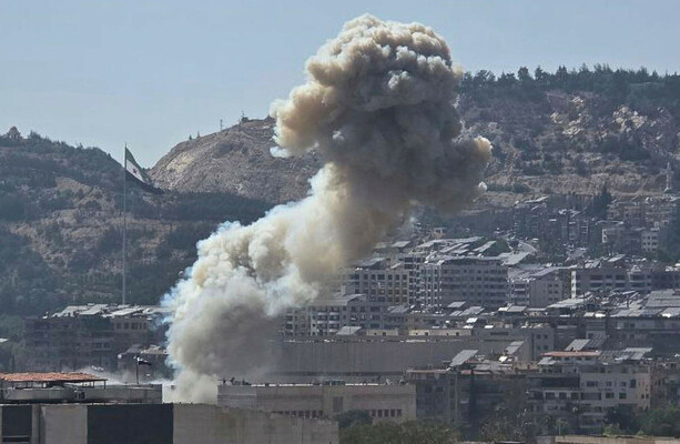 Israel strikes Syrian army headquarters in Damascus and moves troops from Gaza to northern border