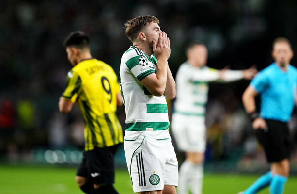 Celtic fans sing 'sack the board' amid draw in home Champions League ...