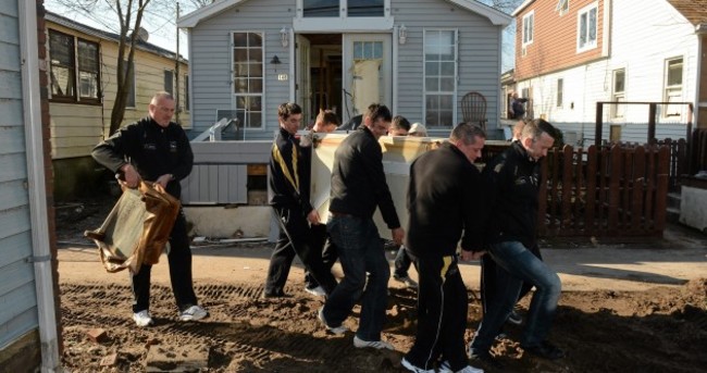 In pictures: All-Stars visit Breezy Point in wake of Superstorm Sandy