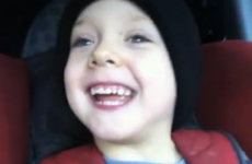 VIDEO: Child shouts 'We're trucking'... doesn't get it quite right