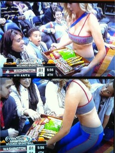Snapshot: Big day for this little dude at last night's Atlanta Hawks game