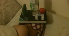 How many things can you balance on a sleeping woman?