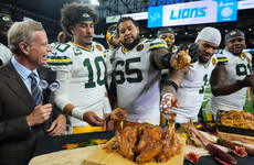 Love throws four touchdowns as Packers beat Lions for Thanksgiving triumph
