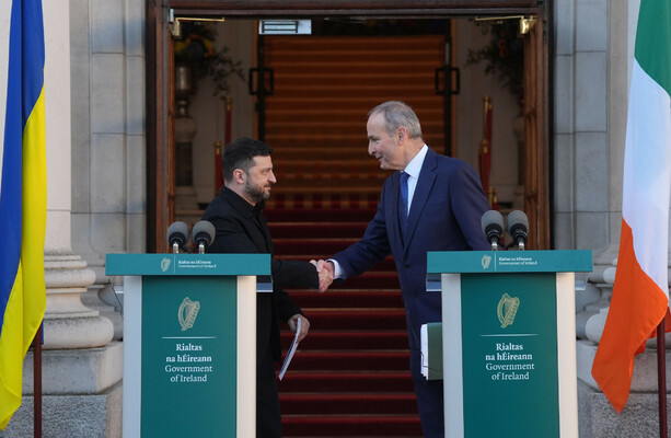 Ireland’s journey to peace held up as example for hope as Zelenskyy rounds out visit