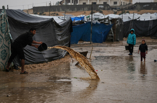 Heavy rain floods Gaza, bringing more hardship to displaced residents