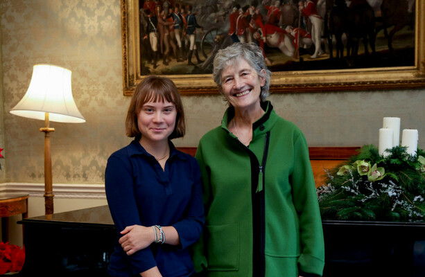 President Connolly hosted Greta Thunberg at the Áras (and waved on a Kneecap-led Gaza fundraiser)
