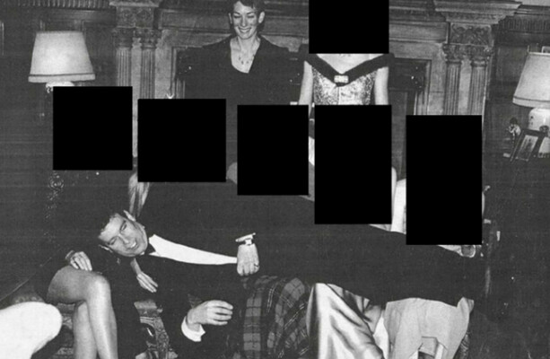 Former Prince Andrew pictured lying over women in Epstein files