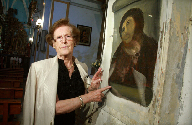 Spanish woman known for failed restoration of Jesus Christ fresco dies