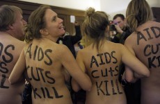 Naked protesters occupy Washington office over possible AIDS cuts