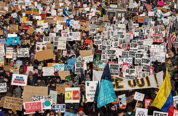 Thousands rally in US cities as immigration anger gathers in US