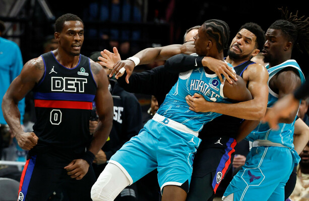 Basket-brawl as five ejected in Pistons-Hornets clash · The 42