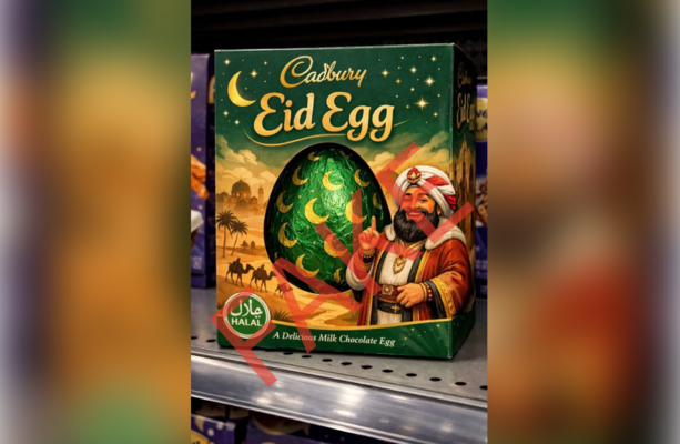 Fake images suggesting Cadbury's is selling 'Eid Eggs' in supermarkets are being shared online