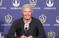 VIDEO: Phone call interrupts Beckham press conferece, he refuses to answer rival brand
