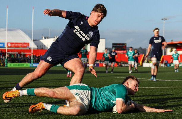 Irish U20s run in seven tries against Scotland to claim Triple Crown