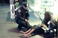 Homeless NY man barefoot again despite officer buying him boots