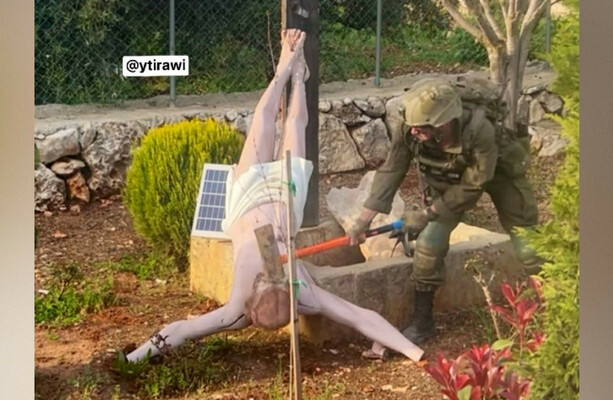 Israeli army says image of soldier striking Jesus statue in Lebanon is authentic