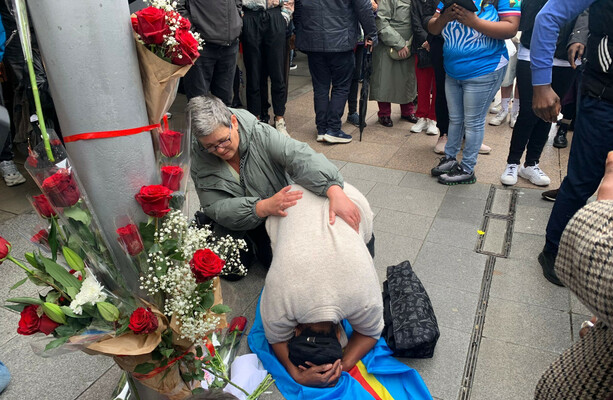 Congolese people in Dublin call for justice after death of Yves Sakali