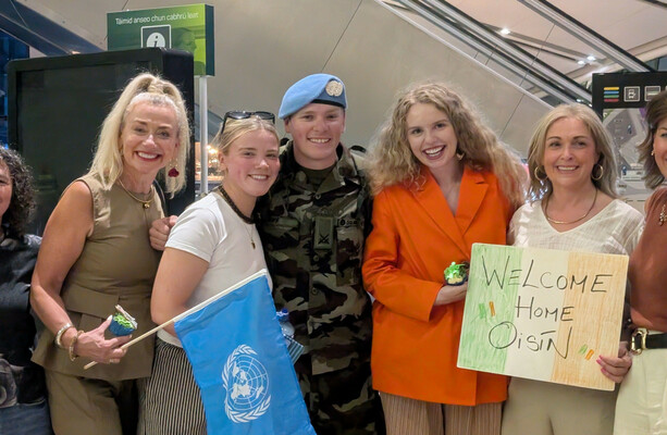 Around 160 Irish peacekeepers arrive home from Lebanon
