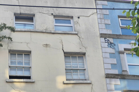 Cracks appear in Dublin city building, prompting officials to cordon it off