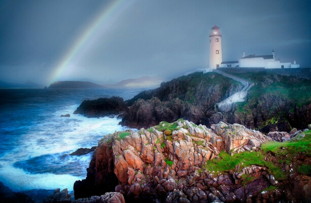Fánad lighthouse guiding people back to the Gaeltacht on the edge of the world