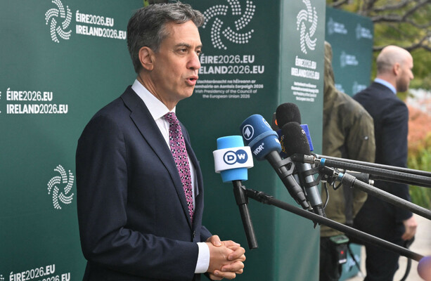 British and Irish ministers display rosy relationship but Miliband dodges border poll question