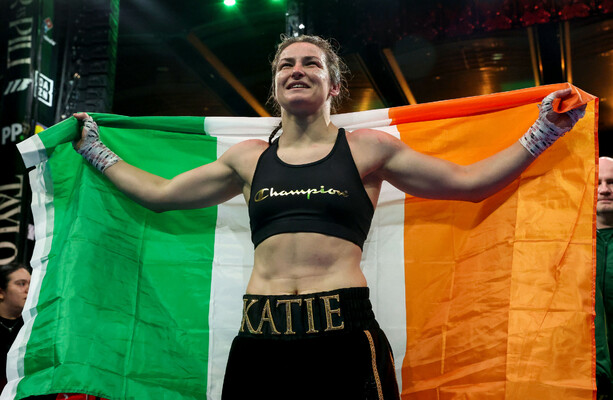 Watch: Emotional scenes as Katie Taylor savours final moments in ring at Croke Park