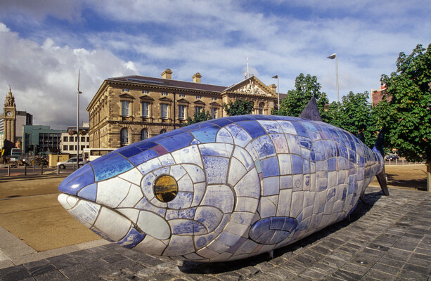 Man Arrested After Belfast’s Big Fish Sculpture Damaged