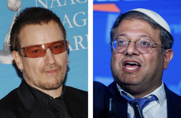 Bono and Itamar Ben-Gvir in public dispute over Nazi comparison
