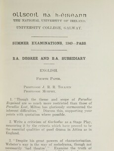 Imagine if J.R.R. Tolkien was marking your exam papers?