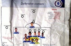 Inside knowledge: Chelsea's tactics found in dressing room bin