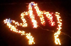 Neighbours' argument leads to birdie-flipping Christmas lights