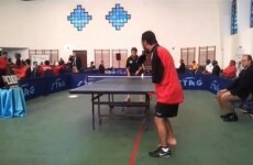 VIDEO: Armless player competes in table tennis championships