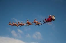 And he's off! Santa has left the North Pole