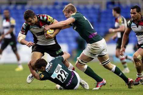 Nick Easter goes on the charge against London Irish.