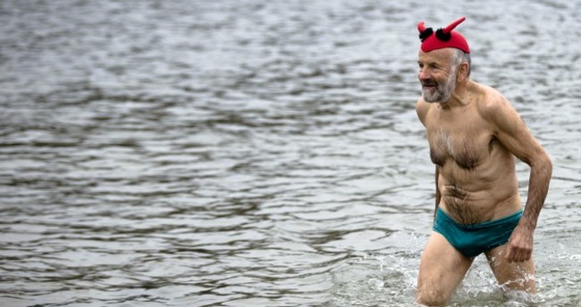 Pics: Incredibly happy people going for a freezing swim
