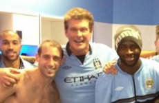 So, Manchester City celebrated their latest win with The Hoff