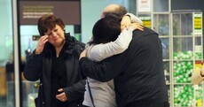 Pics: Emotional post-Christmas goodbyes at Dublin Airport this morning