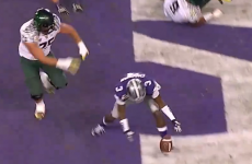 VIDEO: The rarest play in American football happened last night