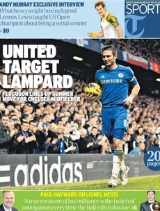 Is Frank Lampard off to Manchester United? The Telegraph reckon he might be...