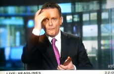 Update: CAUGHT RAPID...Aengus MacGrianna powdering his nose on the news