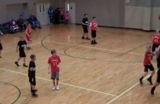 VIDEO: 8-year-old makes ridiculous over-the-head, backwards buzzer-beater