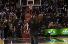VIDEO: You won't believe what happened with this fan's half-court money shot